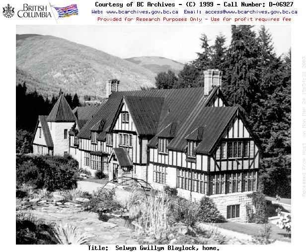 Vanishing B.C. "Blaylock Estate"